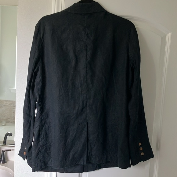 Quince European Linen Blazer Black - Picture 8 of 8